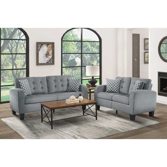 Sinclair Gray Loveseat - Ornate Home