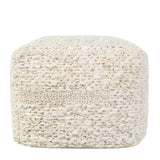 Sinclair Ivory 18x18x14 Pouf - Ornate Home