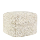 Sinclair Ivory 18x18x14 Pouf - Ornate Home