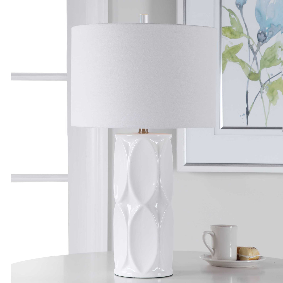 Sinclair White Table Lamp - Ornate Home