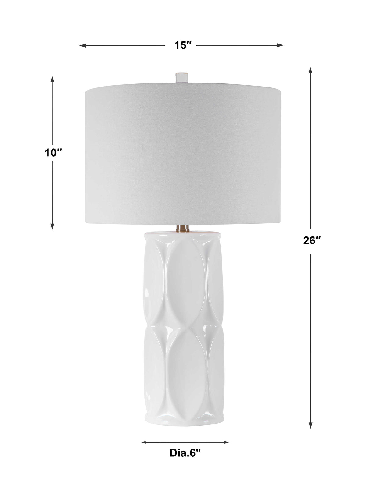 Sinclair White Table Lamp - Ornate Home