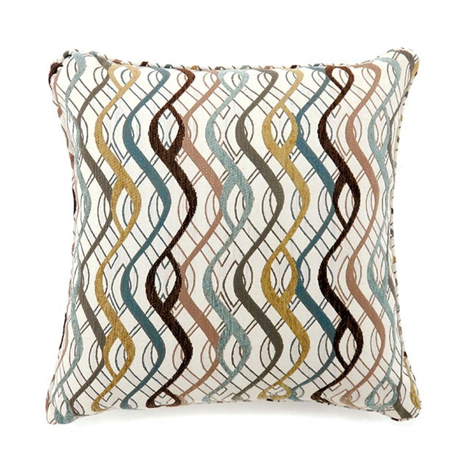 Sine Beige/Multi 18x18 Pillow (Set of 2) - Ornate Home