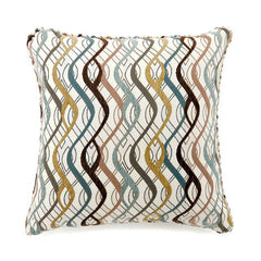 Sine Beige/Multi 18x18 Pillow (Set of 2) - Ornate Home