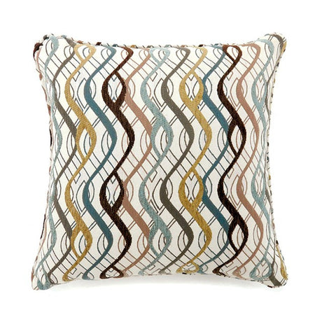 Sine Beige/Multi 18x18 Pillow (Set of 2) - Ornate Home
