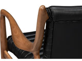 Singletary Black Leather Chair - Ornate Home