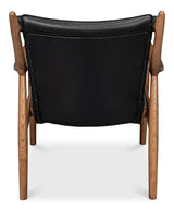 Singletary Black Leather Chair - Ornate Home