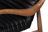 Singletary Black Leather Chair - Ornate Home