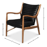 Singletary Black Leather Chair - Ornate Home