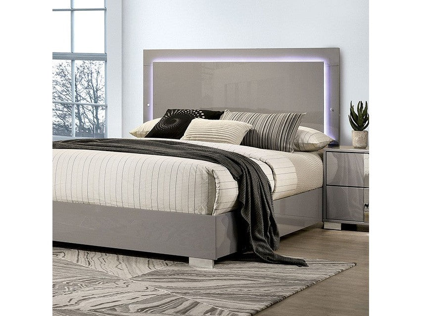 Sinistra Beige Eastern King Bed - Ornate Home