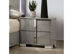 Sinistra Beige Nightstand - Ornate Home