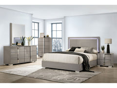 Sinistra Beige Queen 5 Piece Bedroom Set w/2 Nightstands - Ornate Home