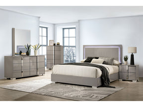 Sinistra Beige Queen 5 Piece Bedroom Set w/Chest - Ornate Home
