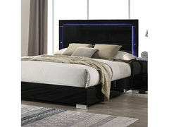 Sinistra Black Queen Bed - Ornate Home