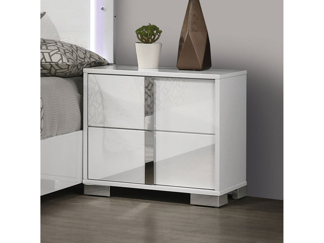 Sinistra White Nightstand - Ornate Home