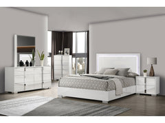 Sinistra White Queen 4 Piece Bedroom Set - Ornate Home
