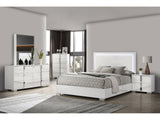 Sinistra White Queen 5 Piece Bedroom Set w/2 Nightstands - Ornate Home