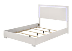Sinistra White Queen Bed - Ornate Home