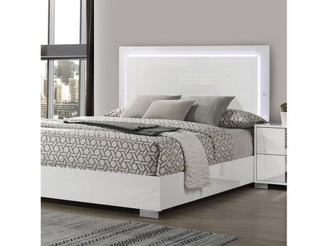 Sinistra White Queen Bed - Ornate Home