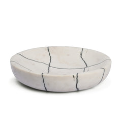 Sintessi White Round Marble Decorative Bowl - Ornate Home