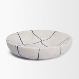 Sintessi White Round Marble Decorative Bowl - Ornate Home
