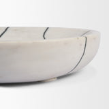 Sintessi White Round Marble Decorative Bowl - Ornate Home