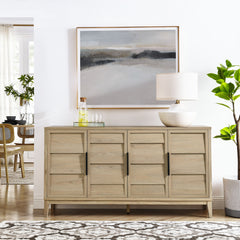 Sinya Light Oak 4-Door Sideboard - Ornate Home