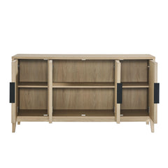 Sinya Light Oak 4-Door Sideboard - Ornate Home