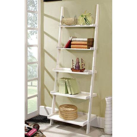 Sion White Ladder Shelf - Ornate Home