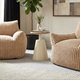 Sira Natural & Ivory Side Table - Ornate Home