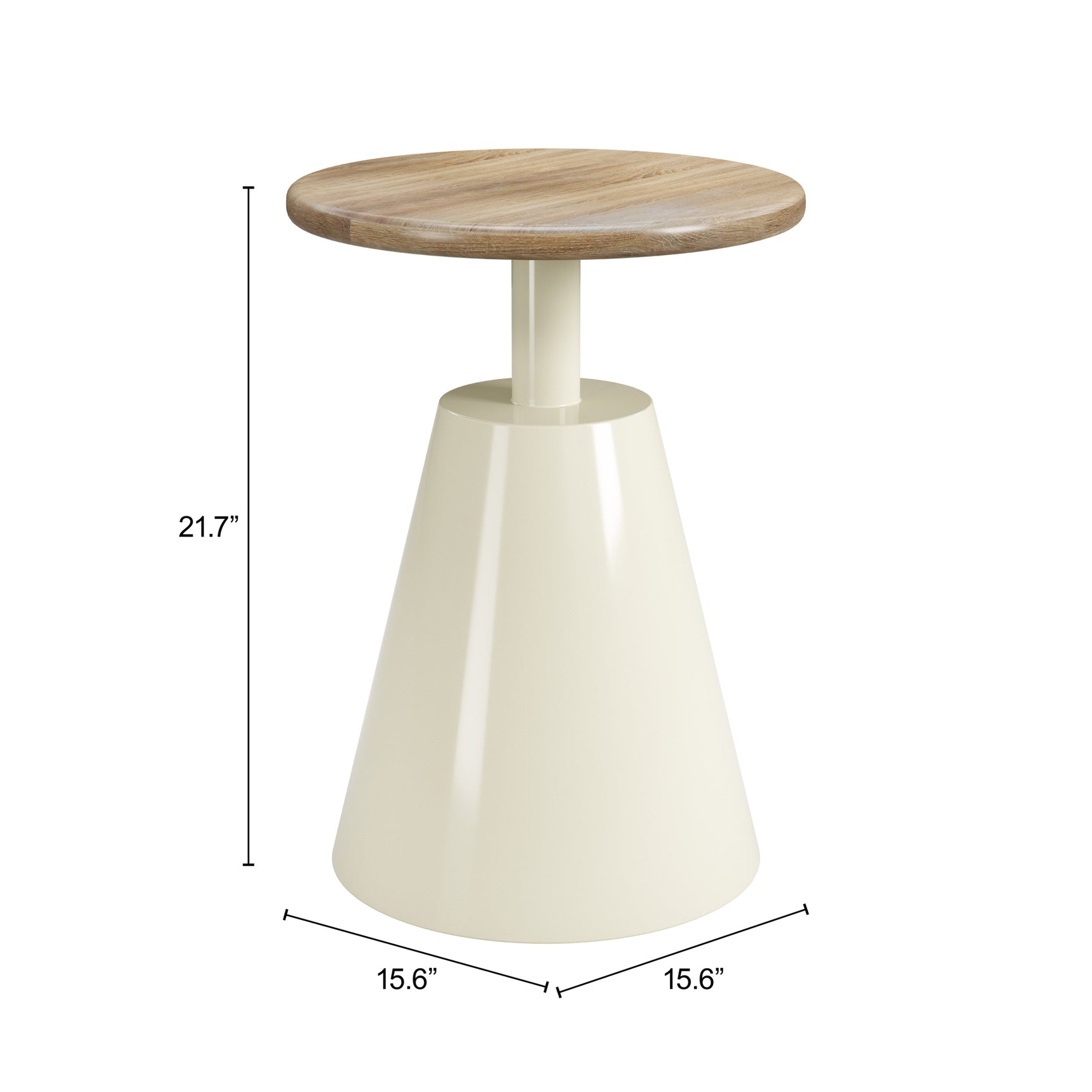 Sira Natural & Ivory Side Table - Ornate Home
