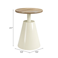 Sira Natural & Ivory Side Table - Ornate Home