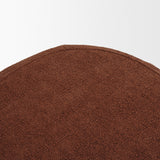 Siren Burgundy/Brown Fabric Ash Wood Oblong Bench - Ornate Home