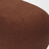 Siren Burgundy/Brown Fabric Ash Wood Oblong Bench - Ornate Home