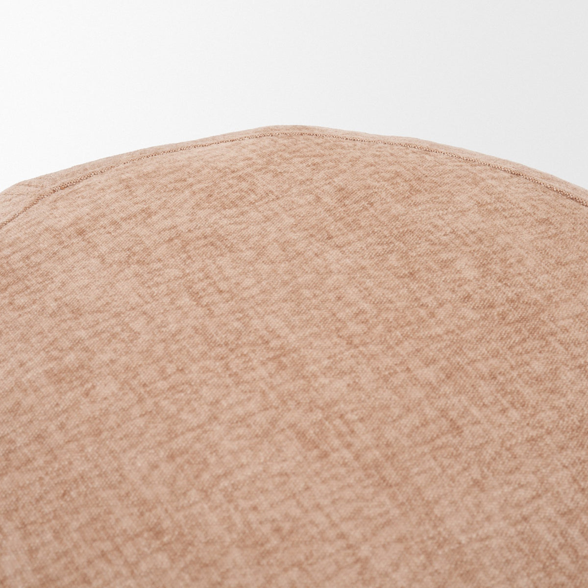 Siren Sienna/Brown Fabric Ash Wood Round Accent Stool - Ornate Home