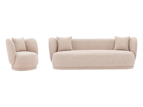Siri 2 Piece Sofa and Accent Chair Set in Wheat - Ornate Home