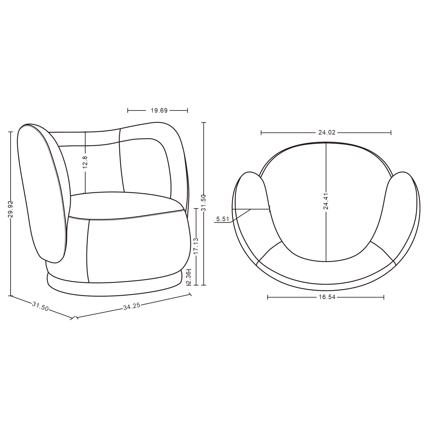 Siri Accent Chair in Cream - Ornate Home