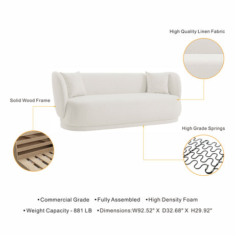 Siri Sofa in Cream - Ornate Home