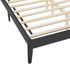Sirocco Black Rattan and Wood Full Platform Bed - Ornate Home