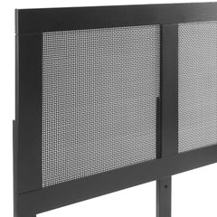 Sirocco Black Rattan and Wood Full Platform Bed - Ornate Home