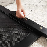 Sirocco Black Rattan and Wood Full Platform Bed - Ornate Home