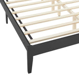 Sirocco Black Rattan and Wood King Platform Bed - Ornate Home