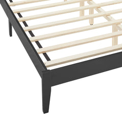 Sirocco Black Rattan and Wood King Platform Bed - Ornate Home