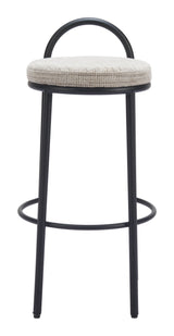 Sisal Beige Tweed Barstool (Set of 2) - Ornate Home
