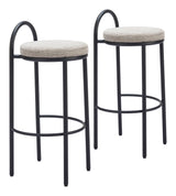 Sisal Beige Tweed Barstool (Set of 2) - Ornate Home