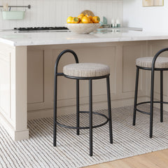 Sisal Beige Tweed Counter Stool (Set of 2) - Ornate Home