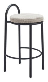Sisal Beige Tweed Counter Stool (Set of 2) - Ornate Home