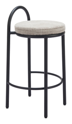 Sisal Beige Tweed Counter Stool (Set of 2) - Ornate Home