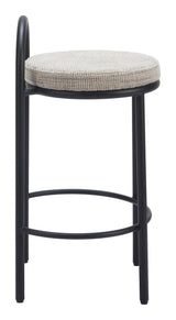 Sisal Beige Tweed Counter Stool (Set of 2) - Ornate Home