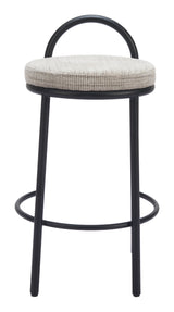 Sisal Beige Tweed Counter Stool (Set of 2) - Ornate Home