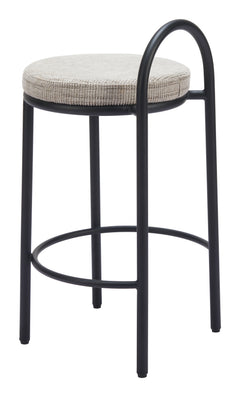 Sisal Beige Tweed Counter Stool (Set of 2) - Ornate Home